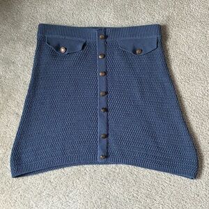 Zara Teal Blue Knit Miniskirt, Size M but fits like a Small